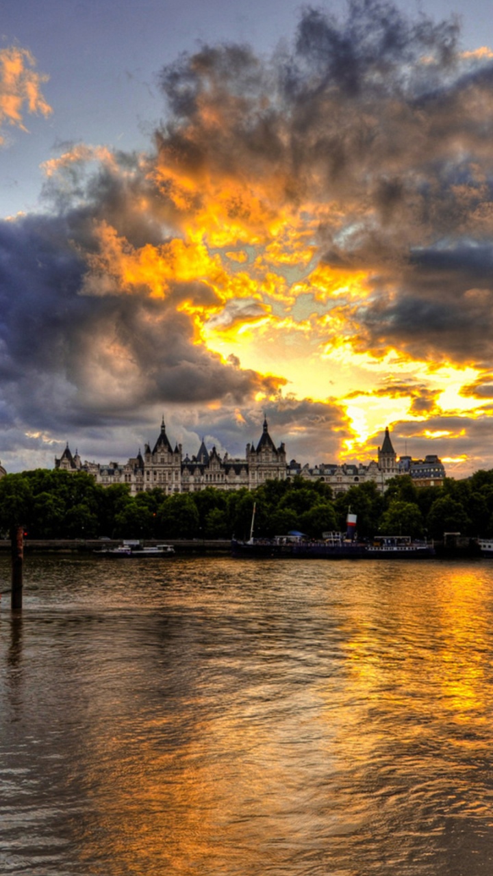 日落, 反射, 晚上, 纽约市, 建筑 壁纸 720x1280 允许