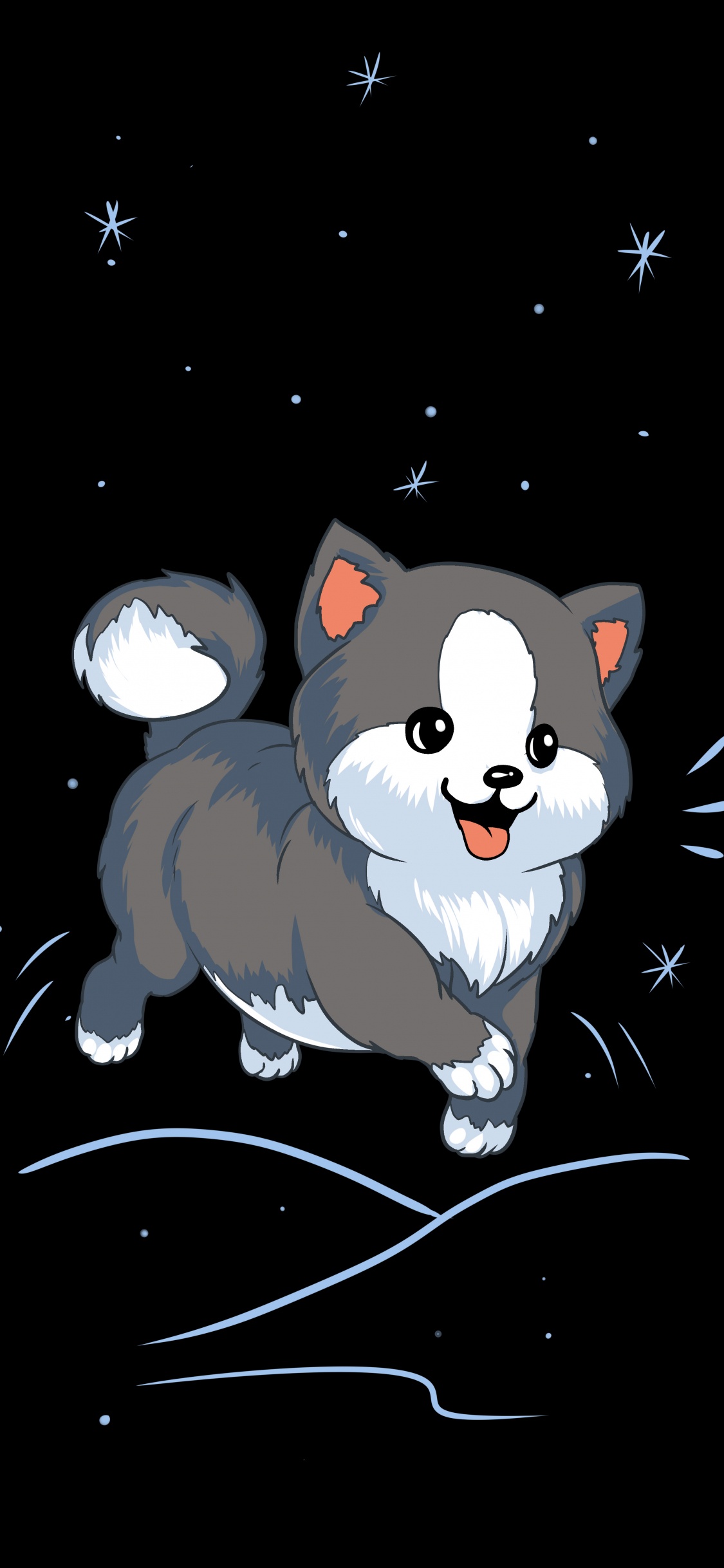 Katze, Poster, Dogge, Cartoon, Kunst. Wallpaper in 1125x2436 Resolution