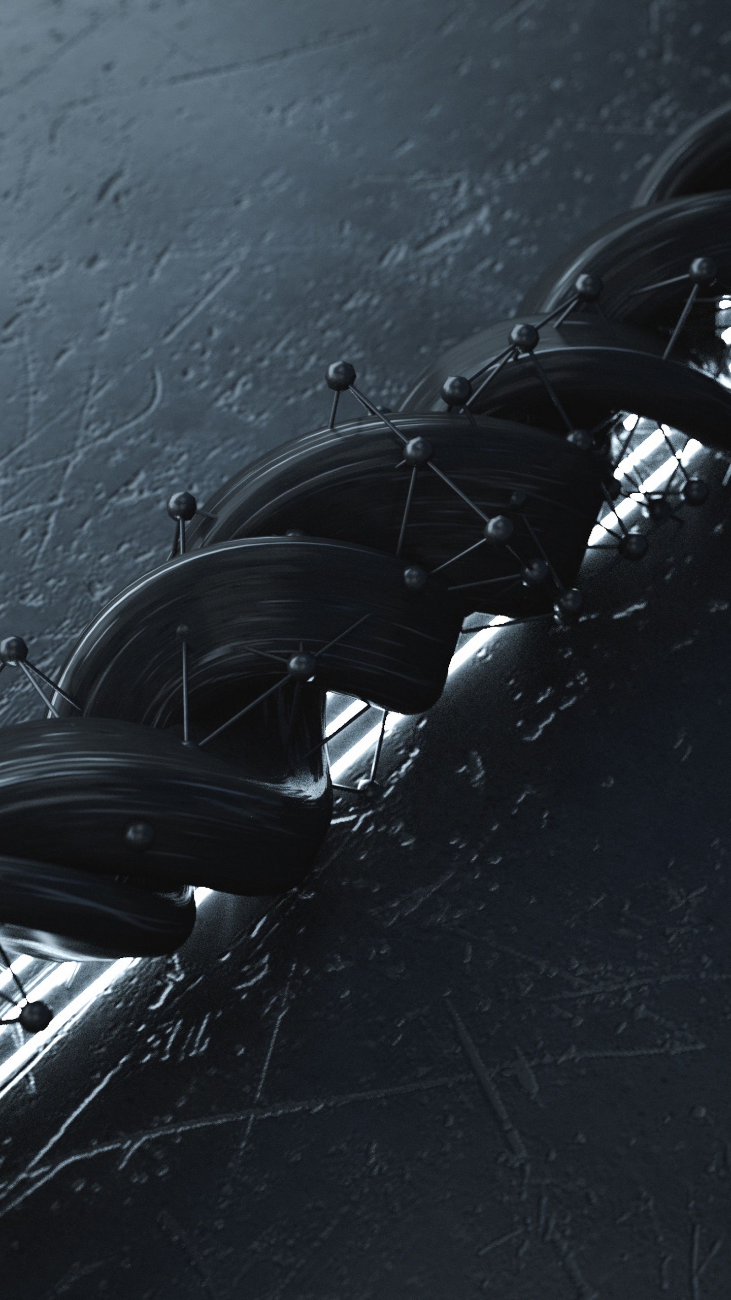 Black and White Photo of Bicycle Wheel. Wallpaper in 1440x2560 Resolution