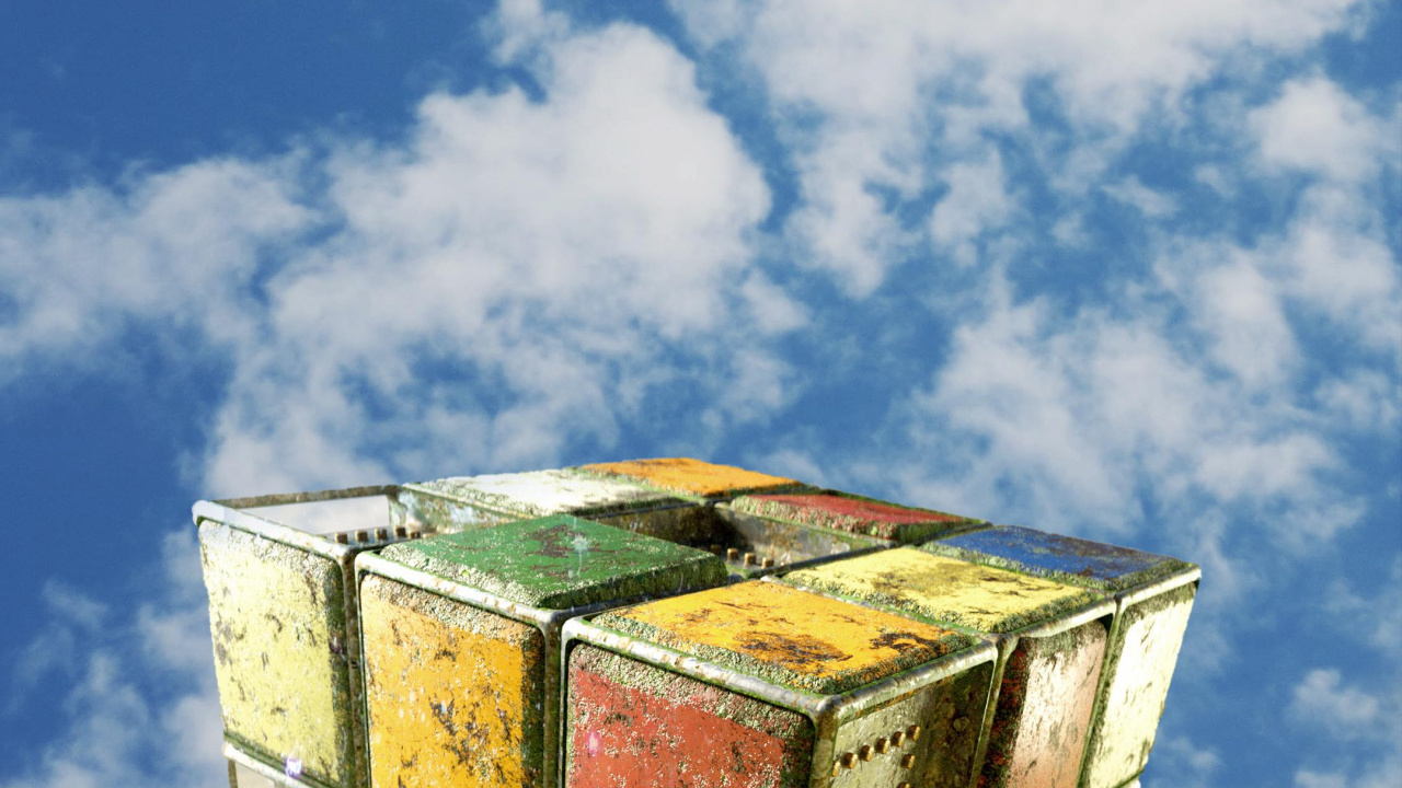 Assassins Creed Valhalla, Cubo de Rubik, Arte, Pintura, Cumulus. Wallpaper in 1280x720 Resolution