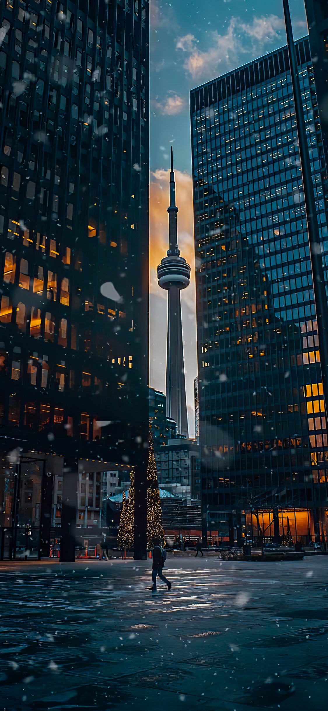 CN Tower, Wolkenkratzer, Gebäude, Tageszeit, Tower. Wallpaper in 1125x2436 Resolution