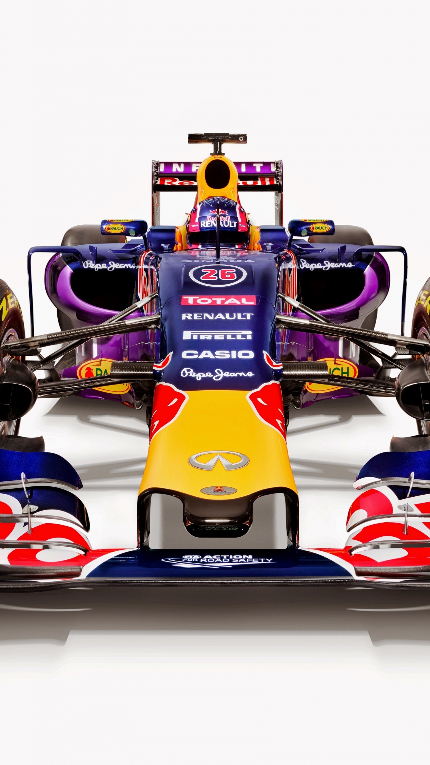 Blue and Yellow f 1 Car. Wallpaper in 1440x2560 Resolution