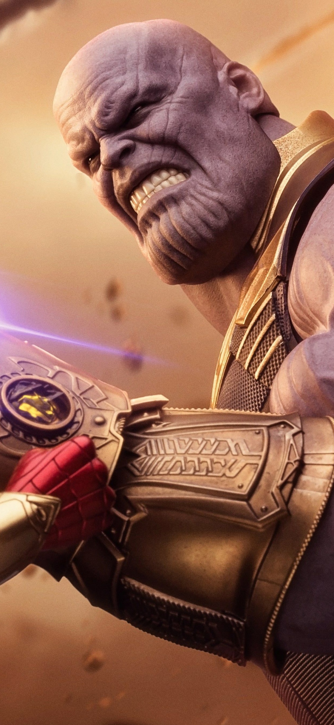 Thanos, Vengadores Marvel, Thanos vs Spiderman, Spider-man, Iron Man. Wallpaper in 1125x2436 Resolution