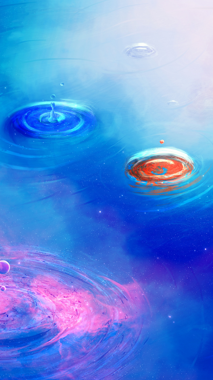 Peinture Abstraite Bleue et Blanche. Wallpaper in 750x1334 Resolution