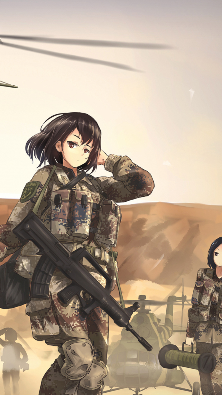 3 Hommes Tenant un Personnage de Jeu de Fusil. Wallpaper in 750x1334 Resolution