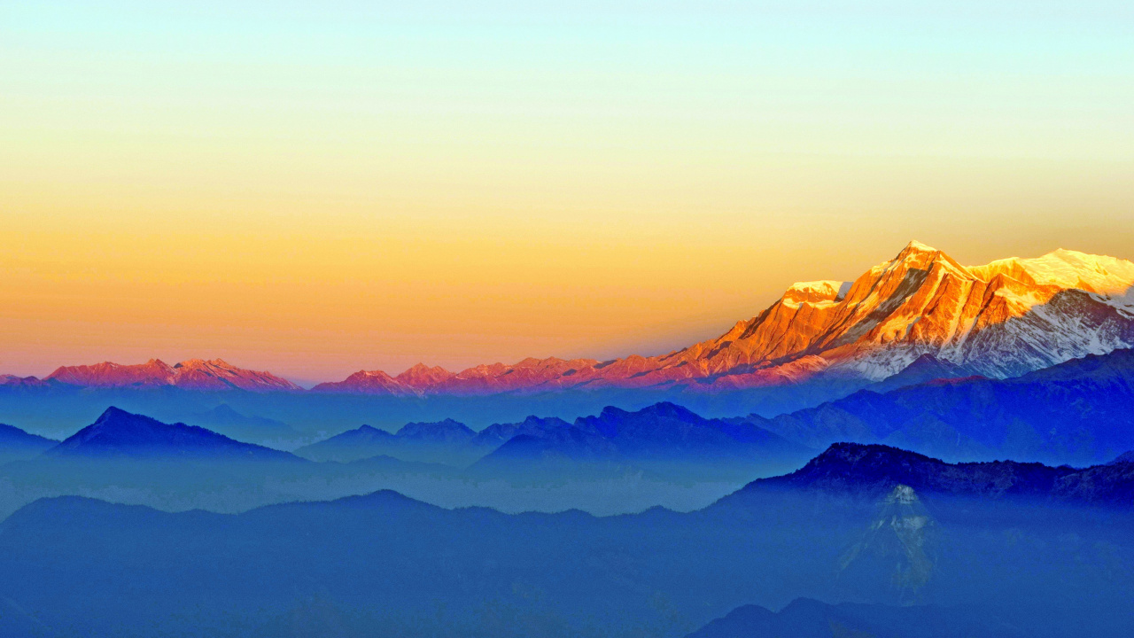 Brown Mountains Under Blue Sky During Daytime. Wallpaper in 1280x720 Resolution