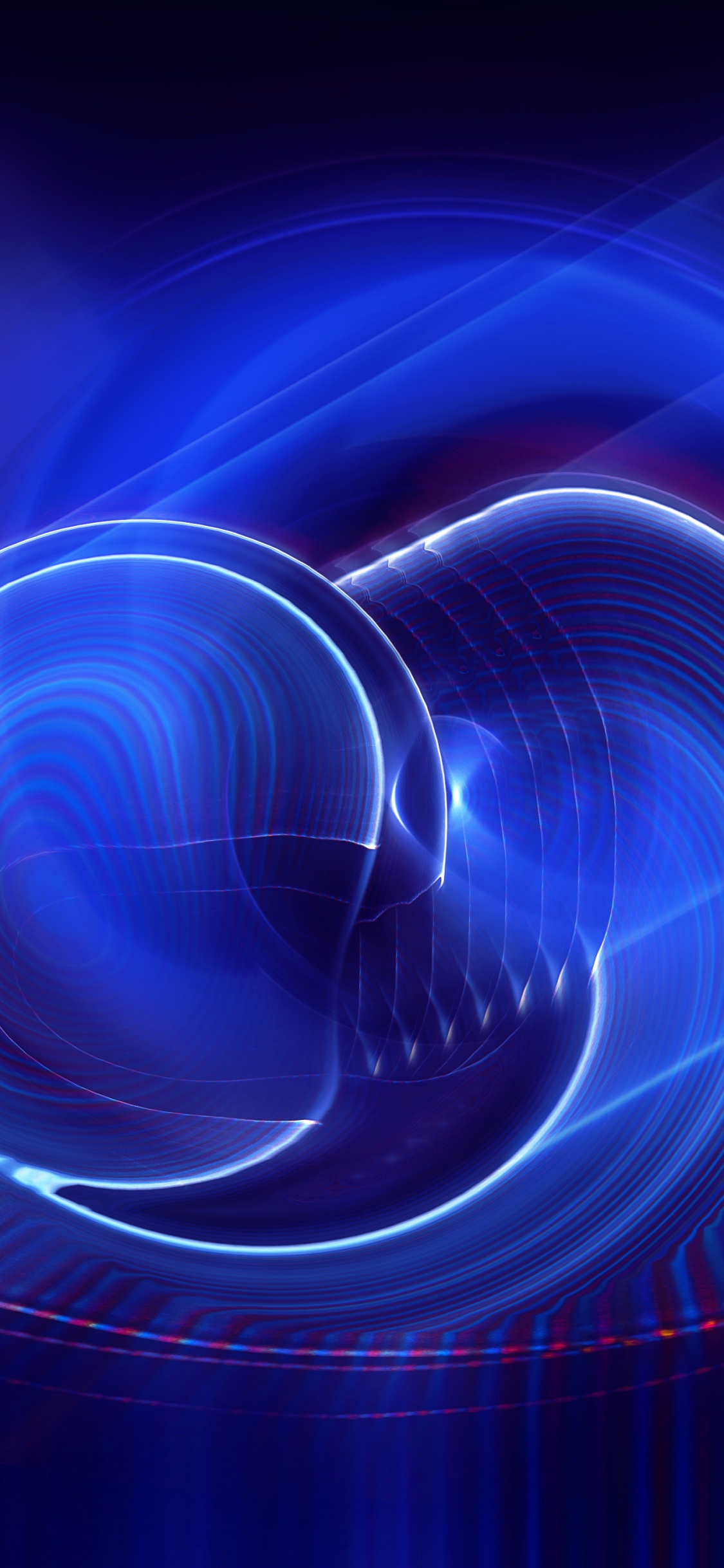 Purple and Blue Spiral Light. Wallpaper in 1125x2436 Resolution