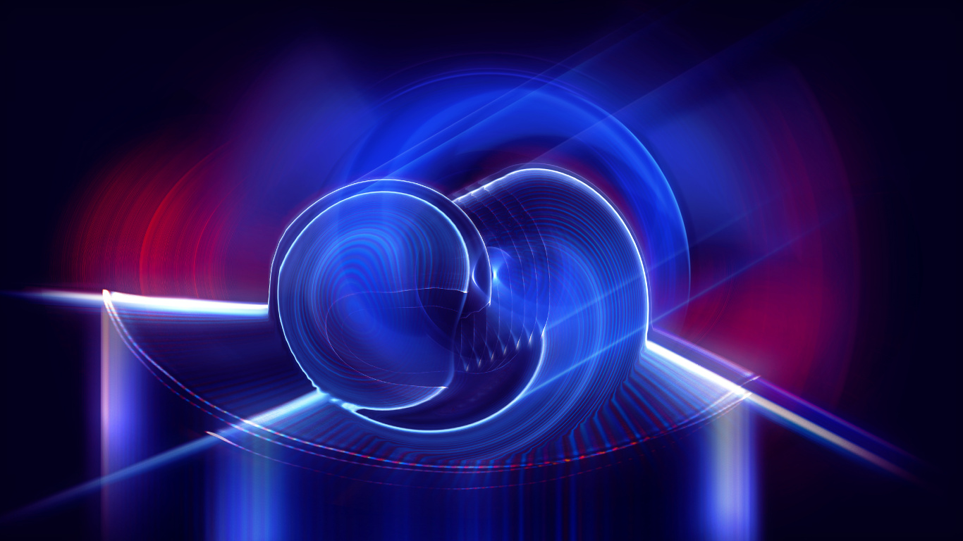 Purple and Blue Spiral Light. Wallpaper in 1366x768 Resolution