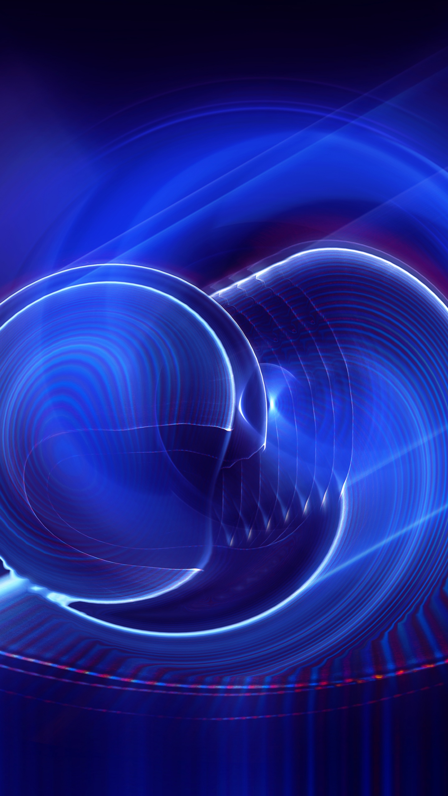 Purple and Blue Spiral Light. Wallpaper in 1440x2560 Resolution