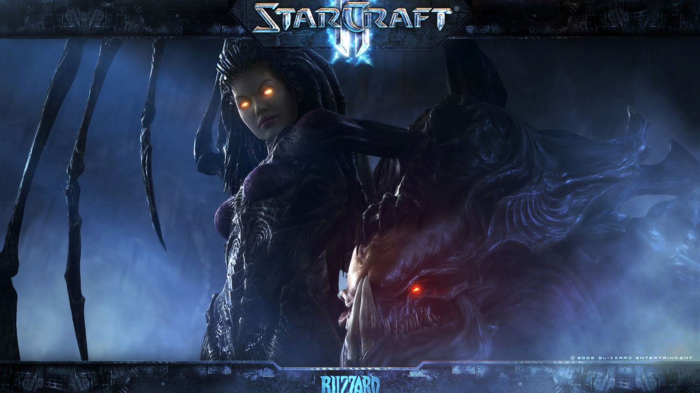 Starcraft, Zerg, Sarah Kerrigan, Blizzard Entertainment, Pc-Spiel. Wallpaper in 1366x768 Resolution