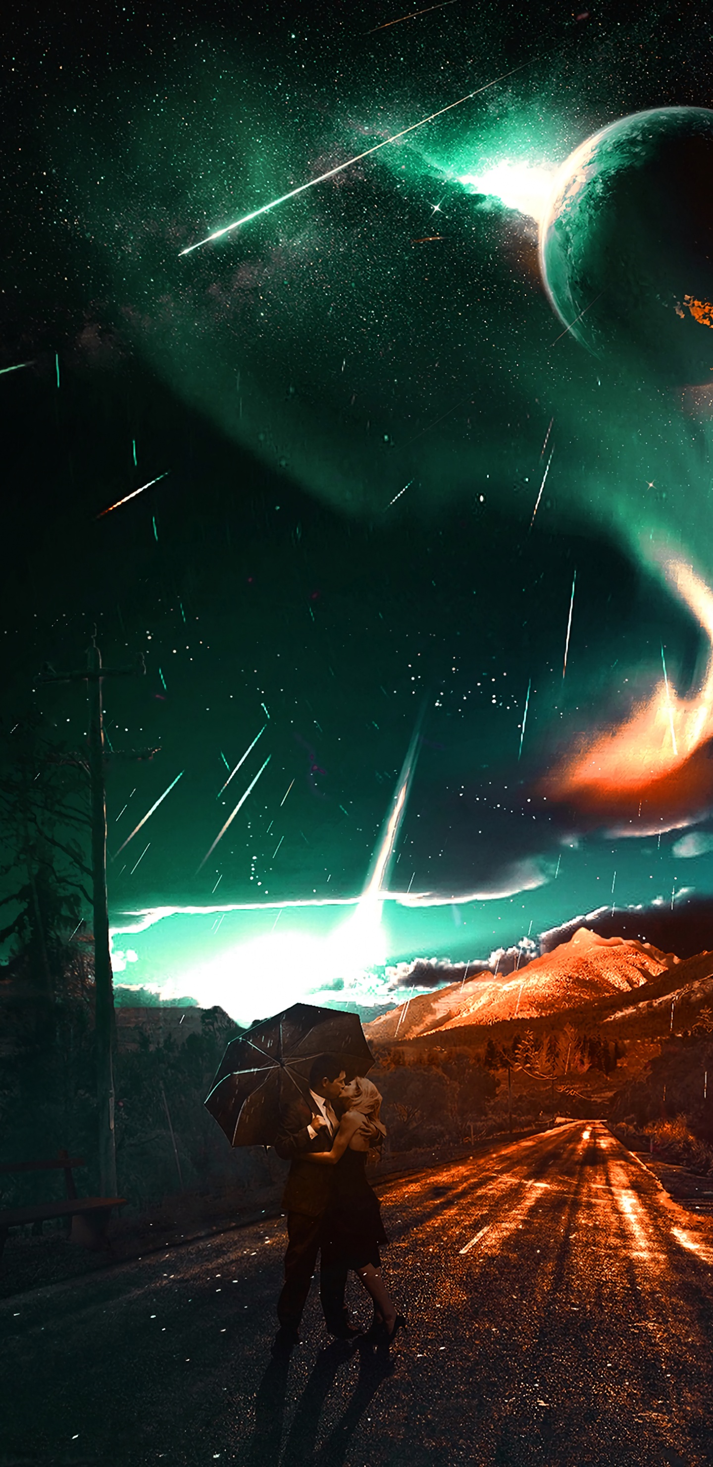 Atmosphère, Lumière, Nature, Objet Astronomique, Minuit. Wallpaper in 1440x2960 Resolution