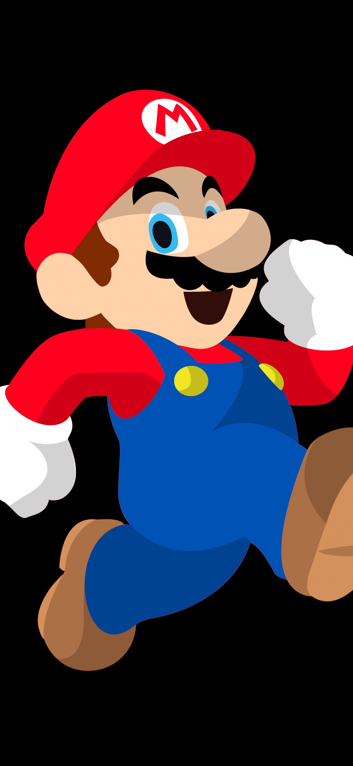 Mario, Amoled, OLED, Mario Negro, Super Mario Bros. Wallpaper in 1125x2436 Resolution