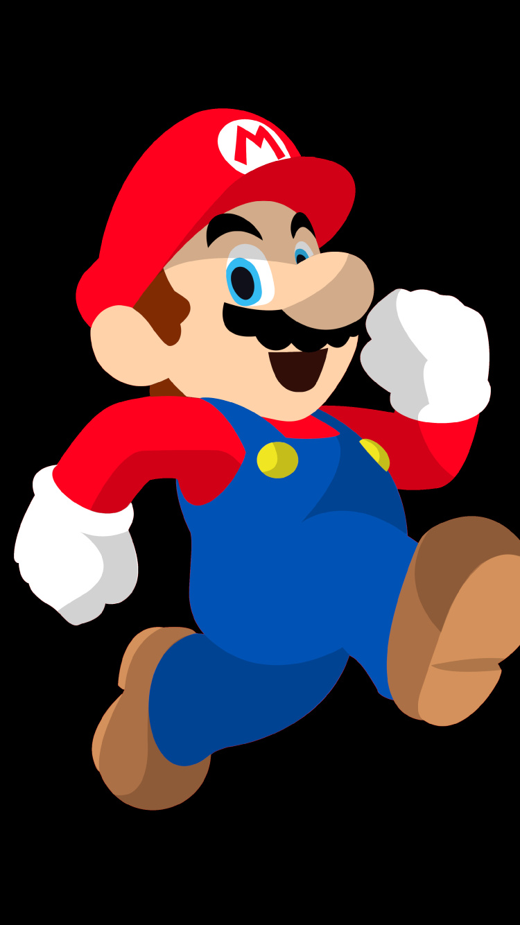 Mario, Amoled, OLED, Mario Noir, Super Mario Bros. Wallpaper in 750x1334 Resolution