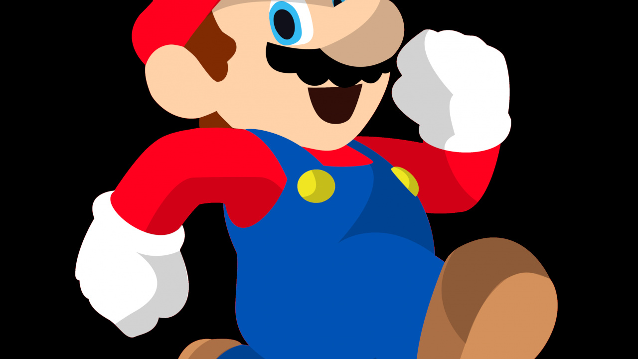 Mario, Amoled, OLED, Mario Schwarz, Super Mario Bros. Wallpaper in 1280x720 Resolution