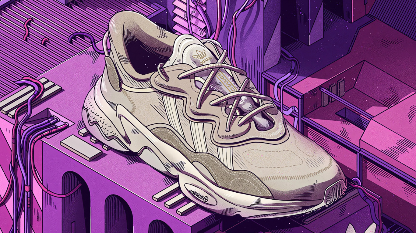 Adidas oz Mundo, Adidas, Zapato, Morado, Rosa. Wallpaper in 1366x768 Resolution