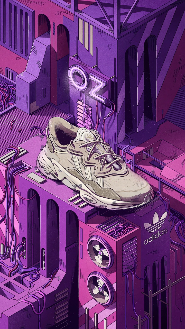 Adidas Ozworld, Adidas, Purple, Pink, Violette. Wallpaper in 720x1280 Resolution
