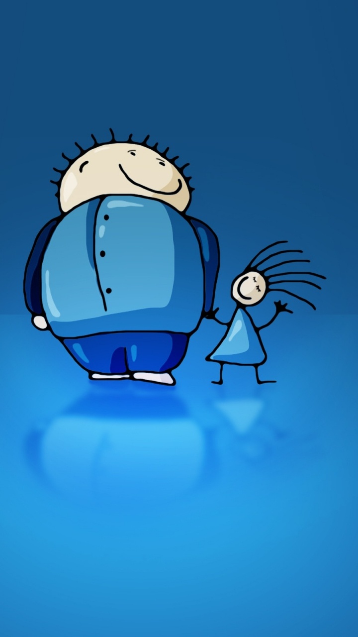 Schwarz-Weiß-Roboterillustration. Wallpaper in 720x1280 Resolution