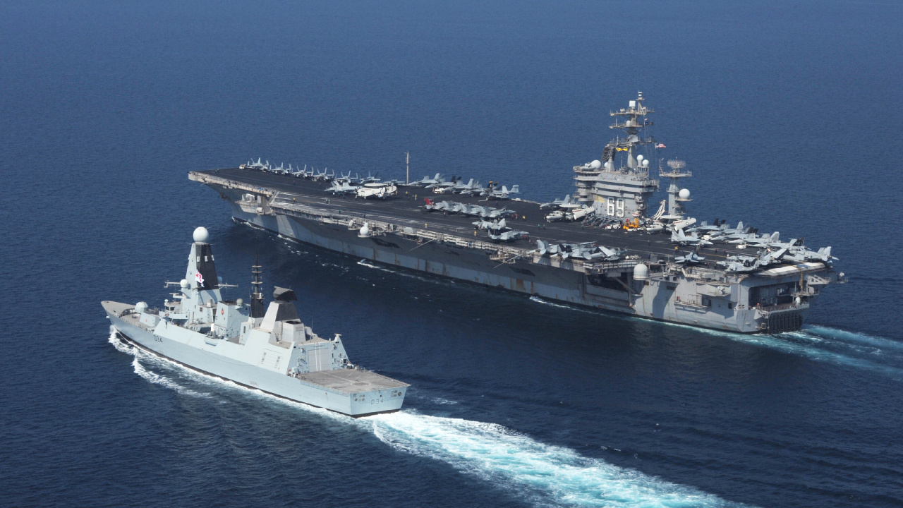 Marine Royale, Porte-avions, Destroyer, Navire de Guerre, de Navires de Guerre. Wallpaper in 1280x720 Resolution