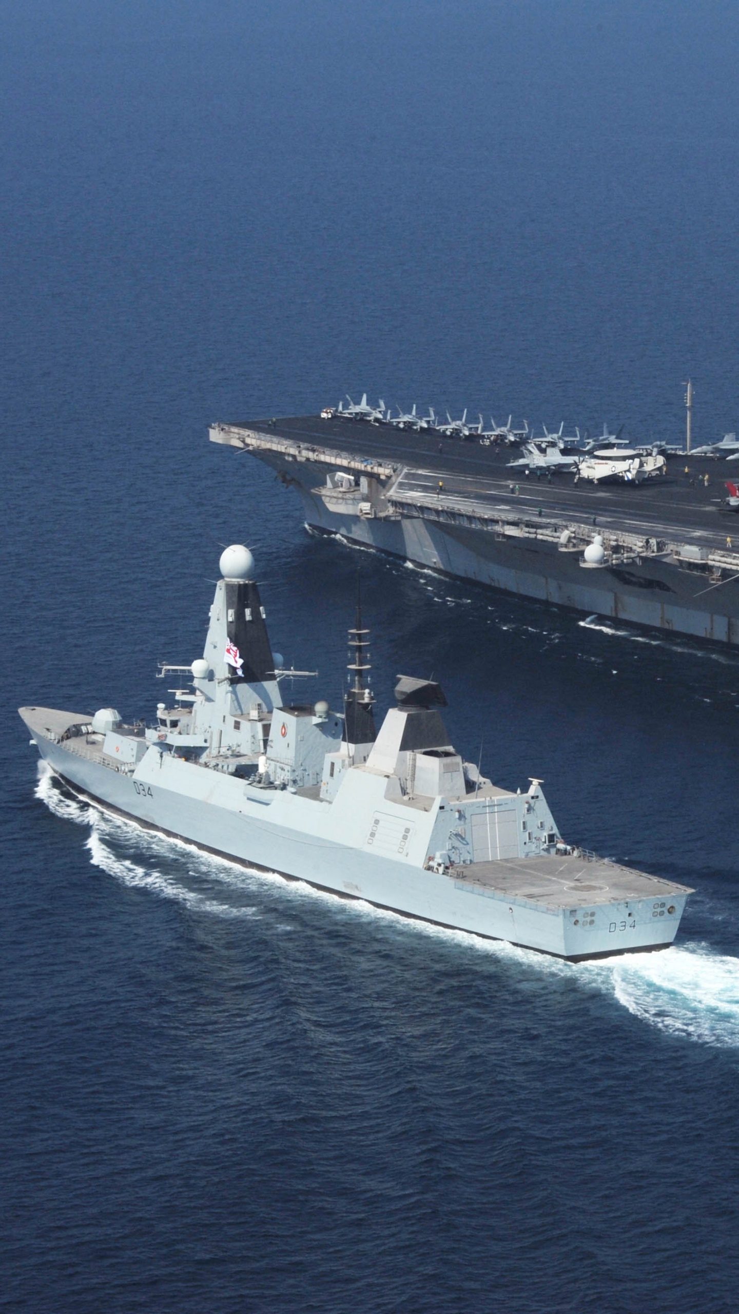 HMS Diamond, Royal Navy, Aircraft Carrier, Destroyer, Warship. Wallpaper in 1440x2560 Resolution