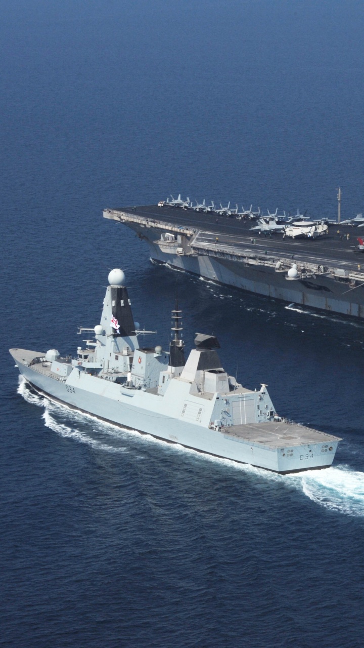 HMS Diamond, Royal Navy, Aircraft Carrier, Destroyer, Warship. Wallpaper in 720x1280 Resolution