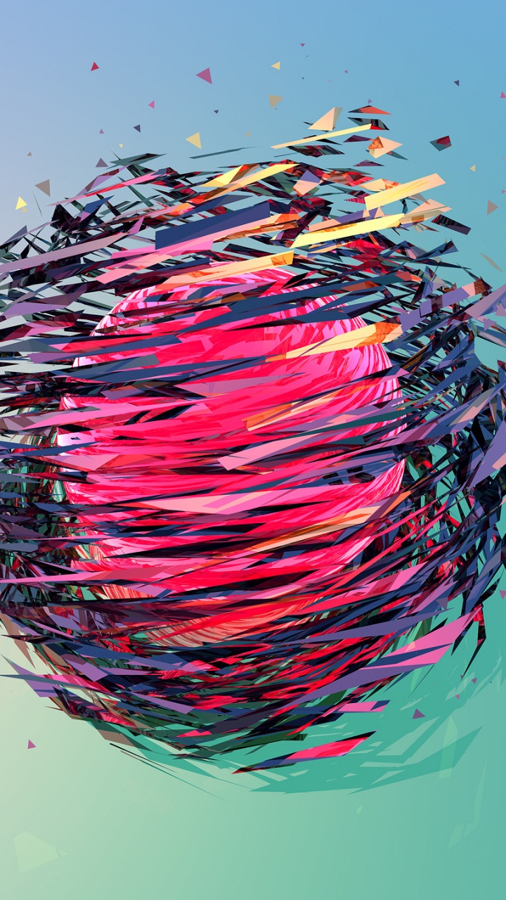 Peinture Abstraite Rouge et Blanche. Wallpaper in 720x1280 Resolution