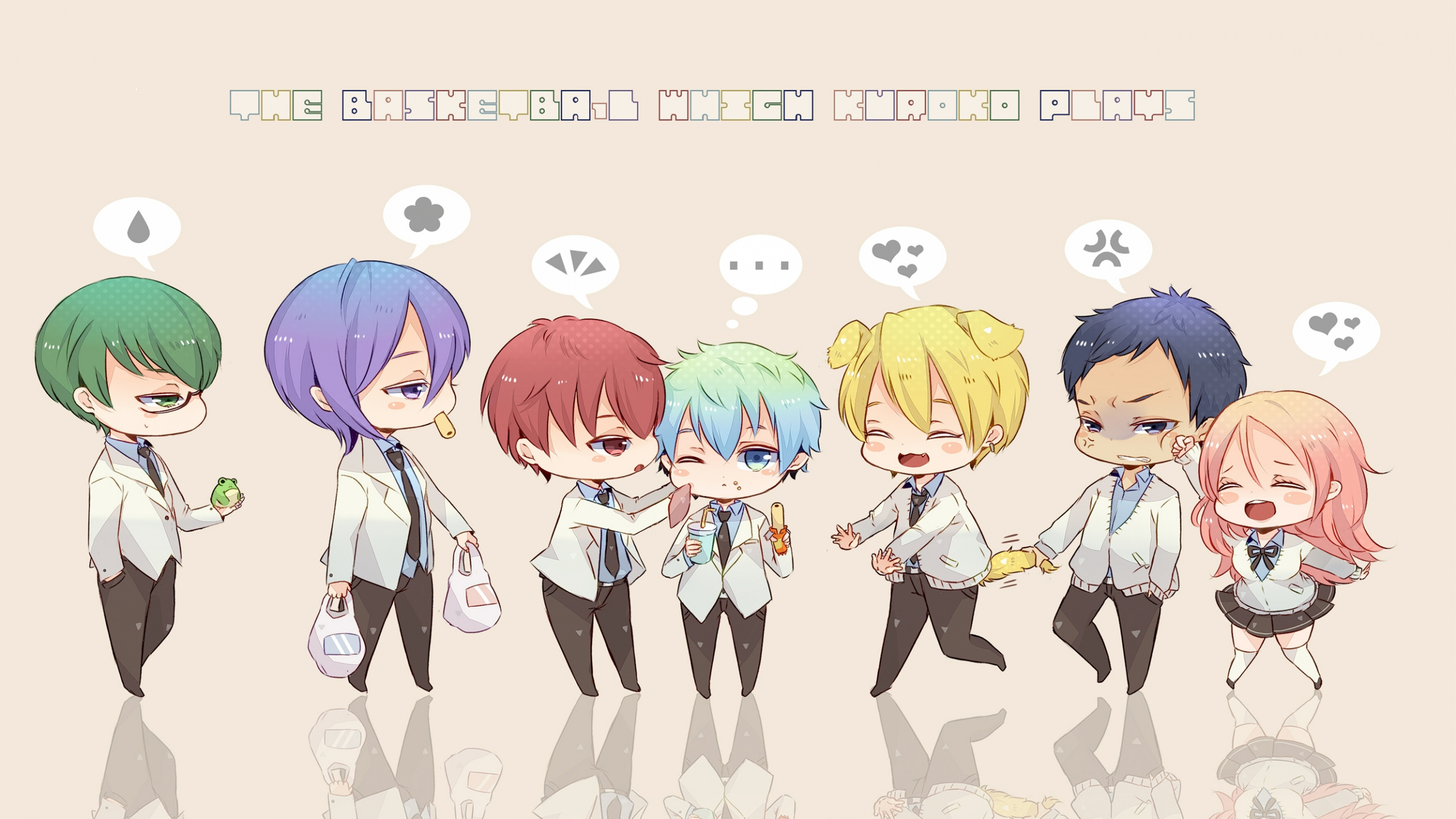 Groupe de Personnes en Uniforme Scolaire Illustration. Wallpaper in 2560x1440 Resolution