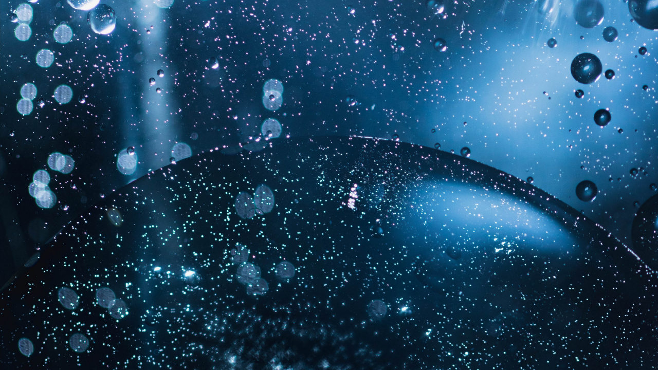 Blase, Blau, Wasser, Regen, Atmosphäre. Wallpaper in 1280x720 Resolution