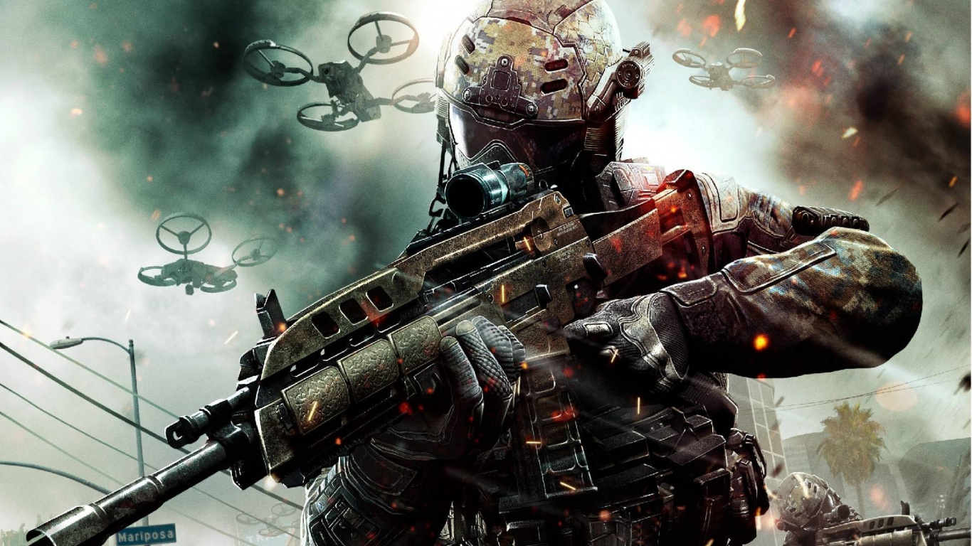 Call of Duty Black Ops Ii, Call of Duty Black Ops, Playstation 3, Juego de Disparos, Juego de Pc. Wallpaper in 1366x768 Resolution