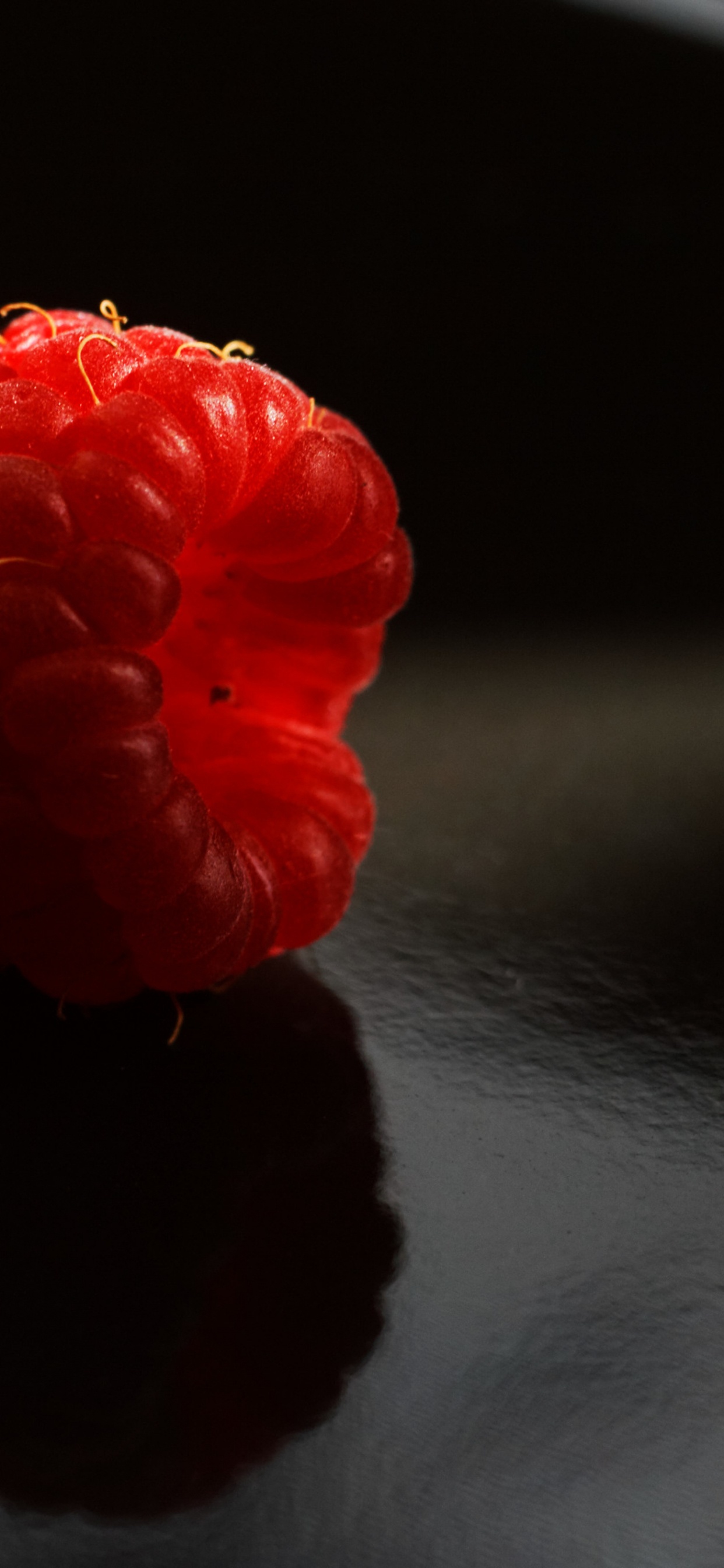 Red Round Ornament on Black Leather Textile. Wallpaper in 1242x2688 Resolution
