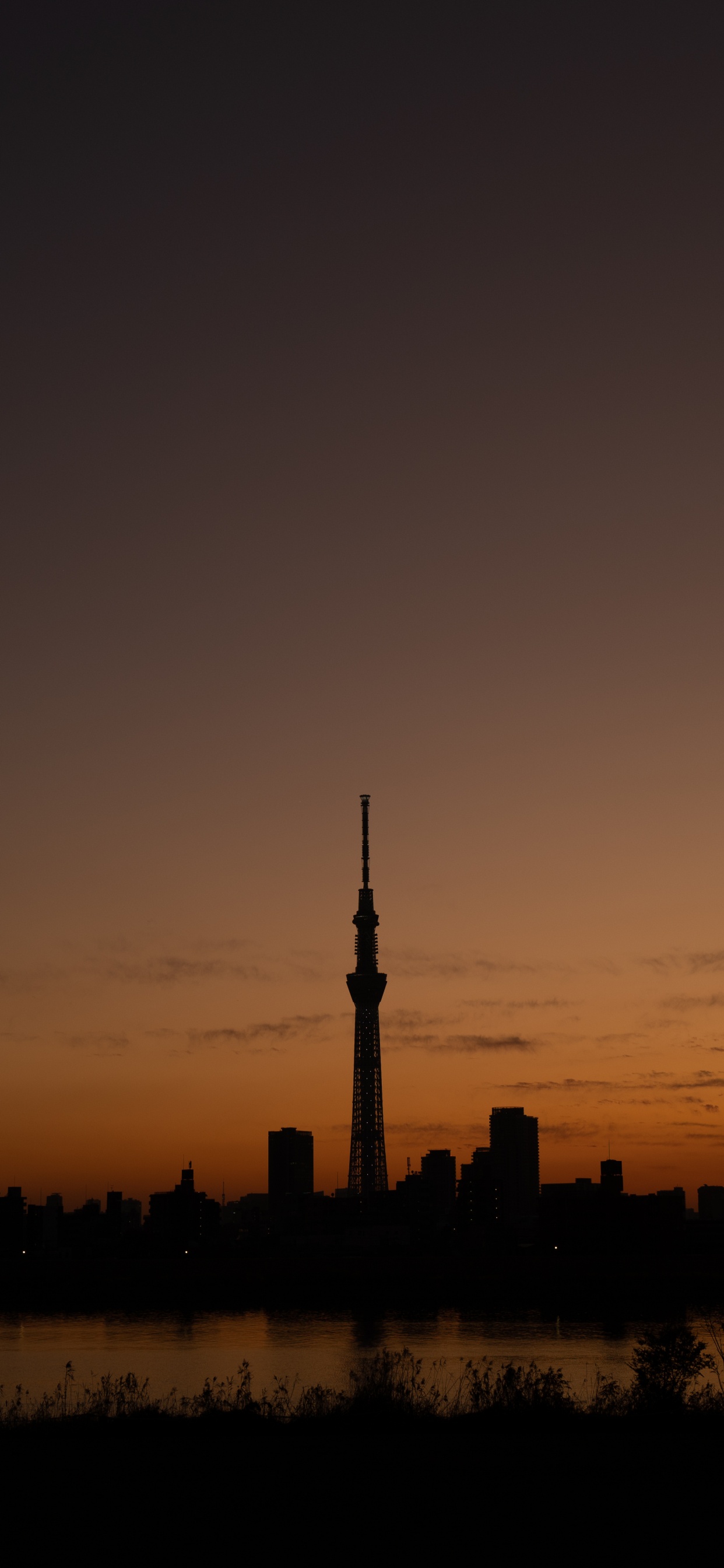 Silhouette of City Buildings During Sunset. Wallpaper in 1242x2688 Resolution