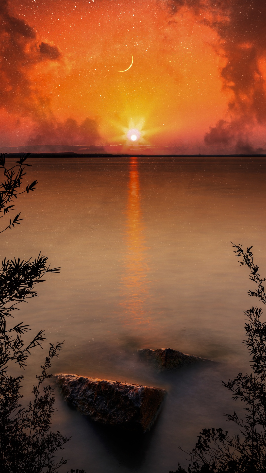 Afterglow, Agua, Puente, Los Recursos de Agua, Ambiente. Wallpaper in 1080x1920 Resolution