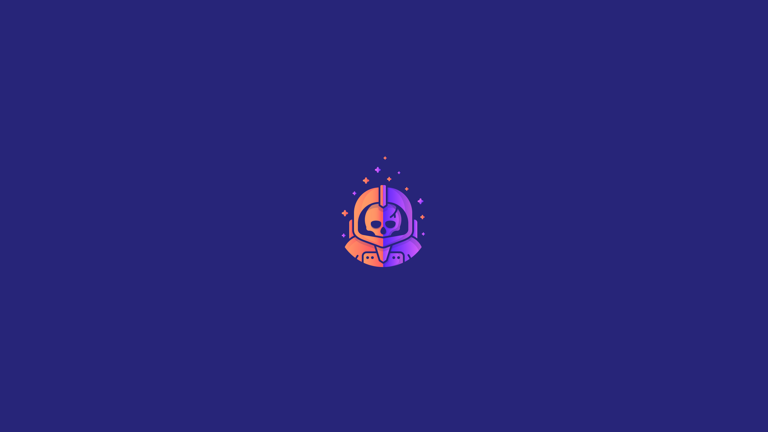 Purple and Yellow Sun Illustration. Wallpaper in 2560x1440 Resolution