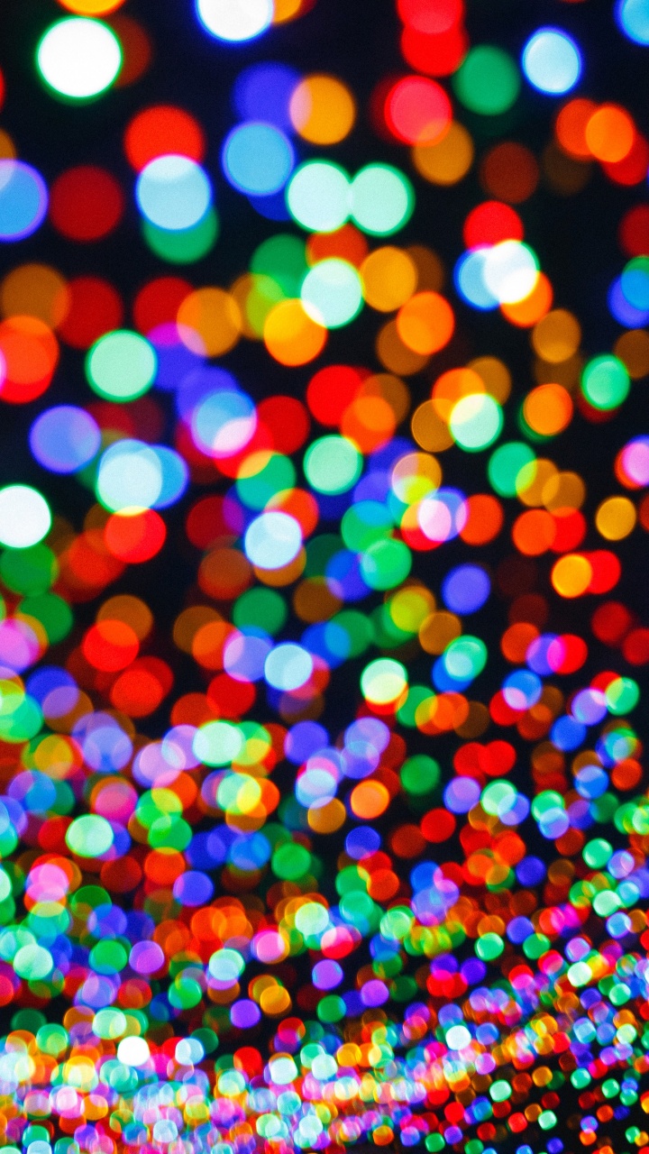 Luces Multicolor Azul Rosa y Amarillo. Wallpaper in 720x1280 Resolution