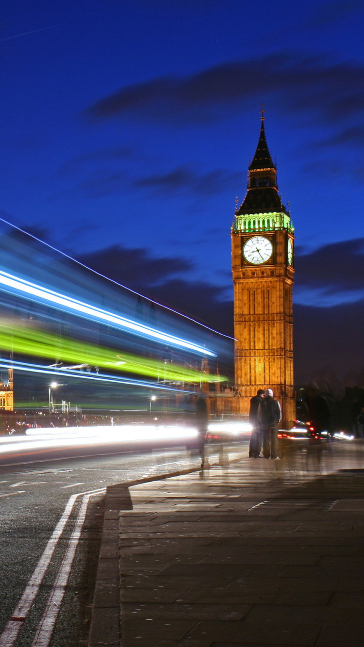 Time Lapse Photography of Cars on Road During Night Time. Wallpaper in 750x1334 Resolution