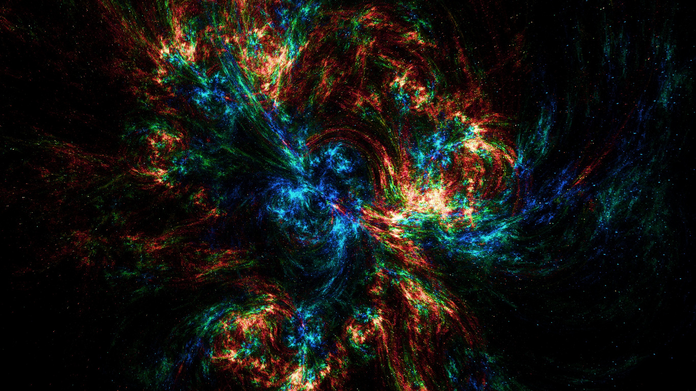 Blaue Und Rote Abstrakte Malerei. Wallpaper in 1366x768 Resolution