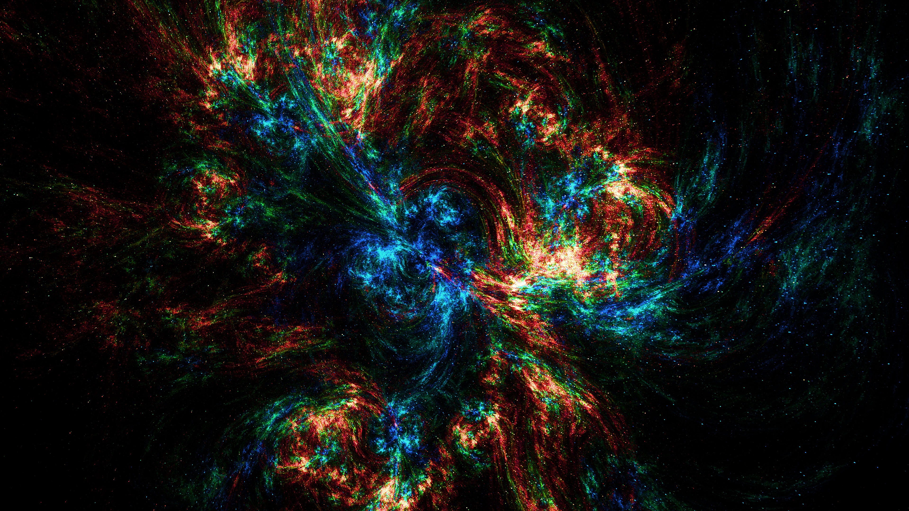 Blue and Red Abstract Painting. Wallpaper in 3840x2160 Resolution