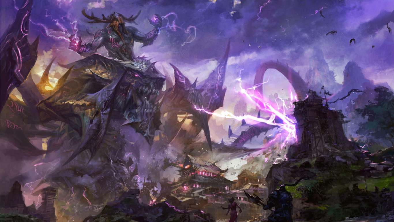 紫色的, 紫罗兰色, 空间, 天空, 艺术 壁纸 1366x768 允许