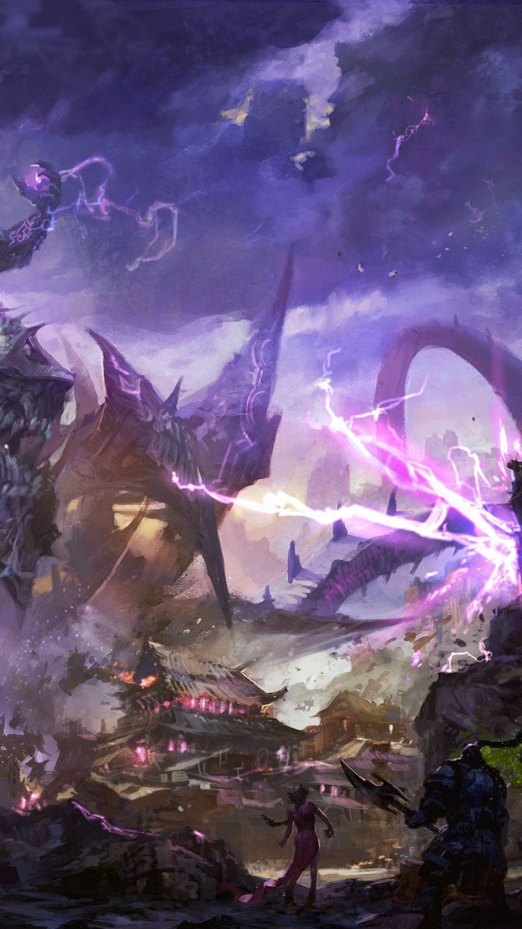 紫色的, 紫罗兰色, 空间, 天空, 艺术 壁纸 750x1334 允许