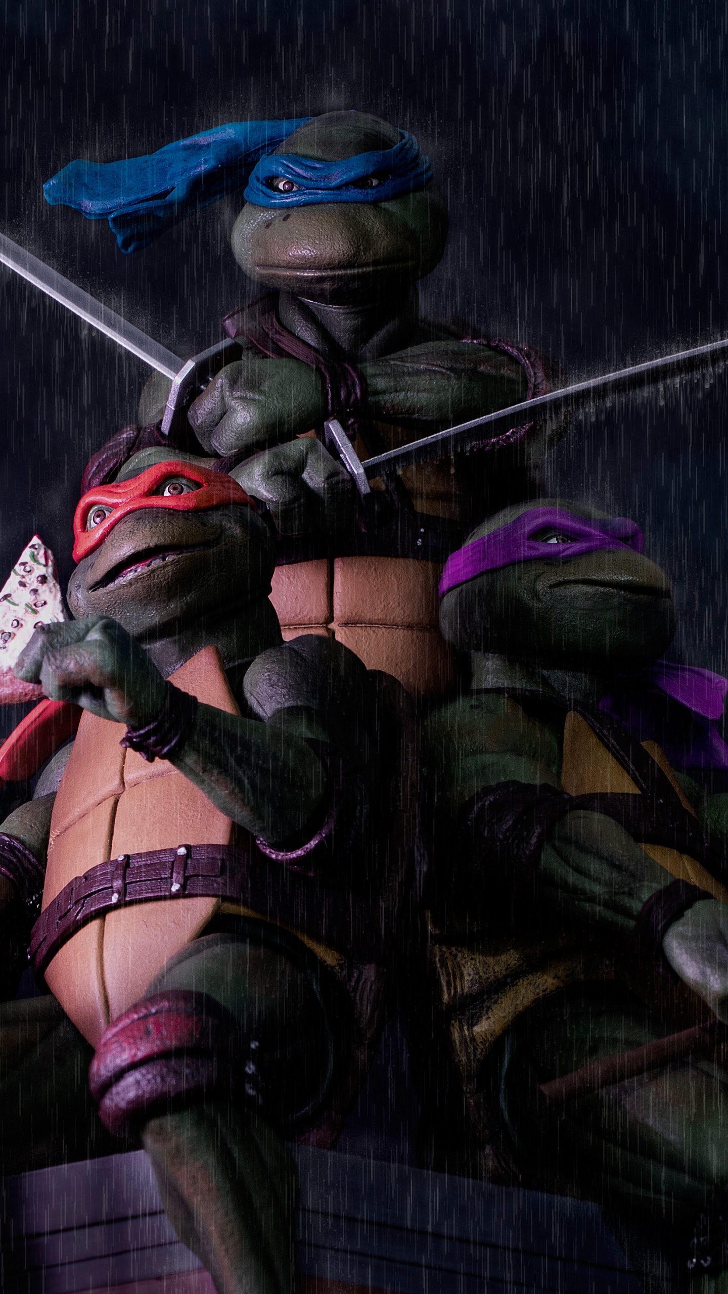 3 Men in Black and Red Vest and Helmet. Wallpaper in 1440x2560 Resolution