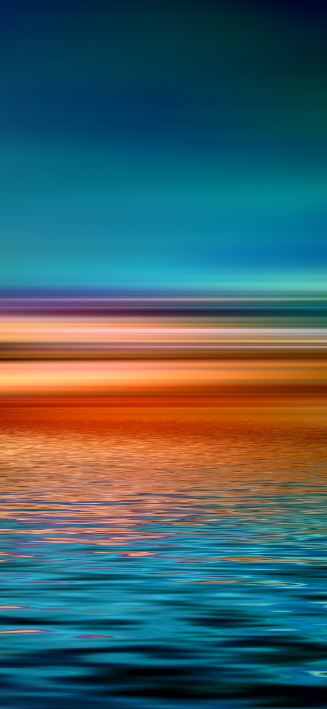 Blauer Und Brauner Himmel Über Dem Gewässer. Wallpaper in 1242x2688 Resolution