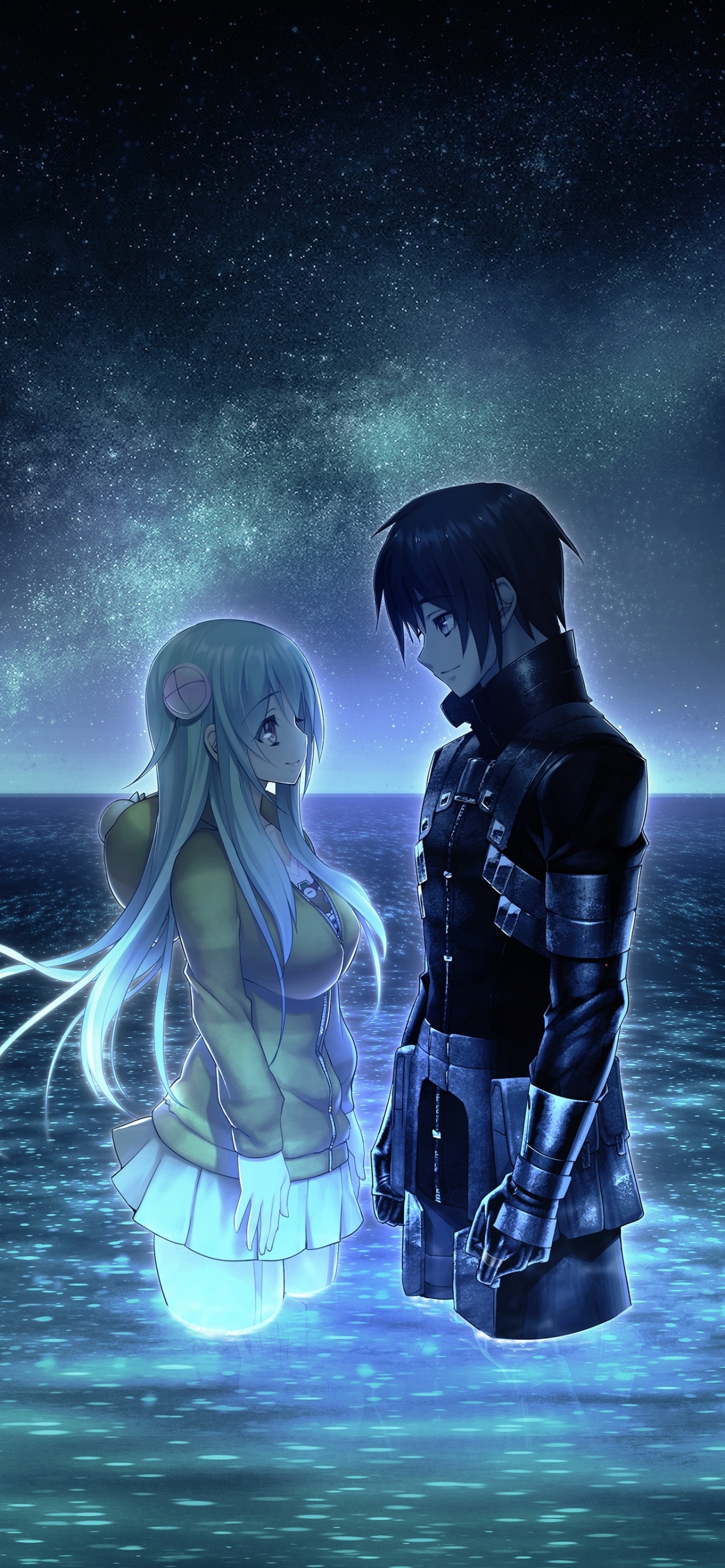 2 Figurines D'ange Sur le Rivage de la Plage. Wallpaper in 1242x2688 Resolution