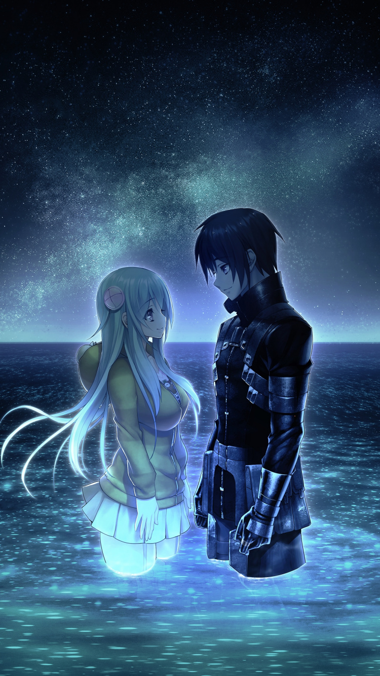 2 Figuras de Ángel en la Orilla de la Playa. Wallpaper in 750x1334 Resolution