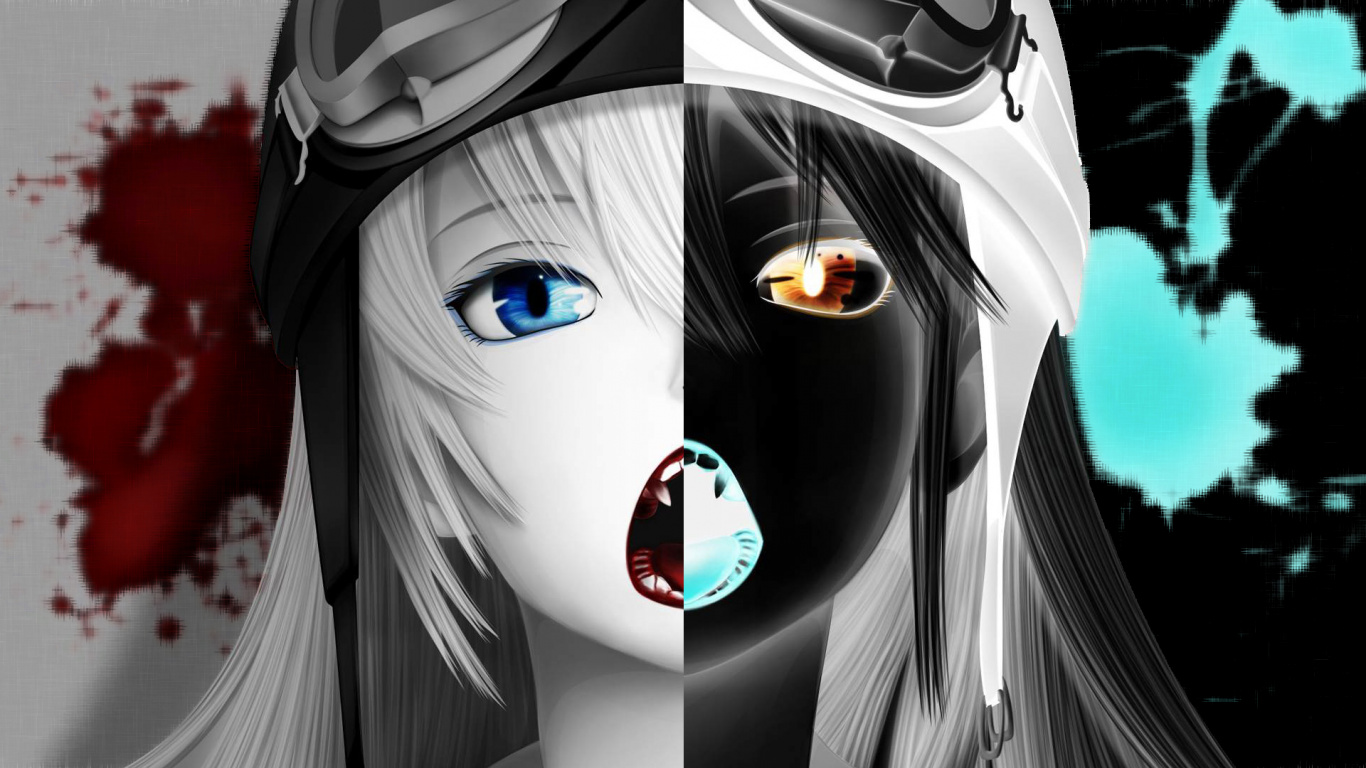 Weißhaariger Männlicher Anime-Charakter. Wallpaper in 1366x768 Resolution