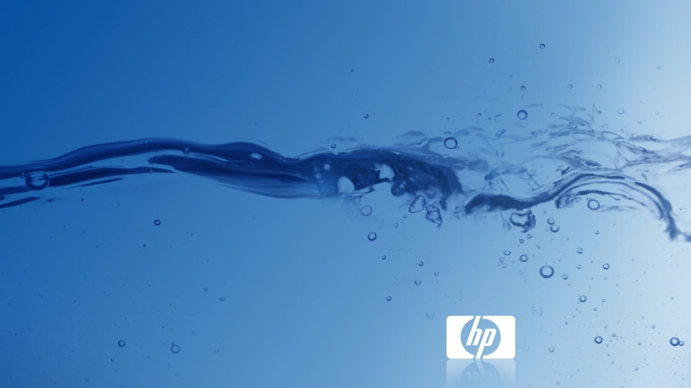 Gouttes D'eau Sur Fond Bleu. Wallpaper in 1366x768 Resolution