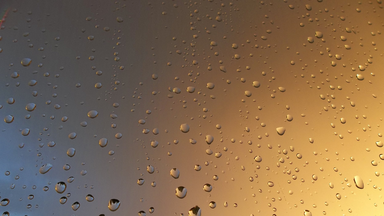 Water Droplets on Glass Window. Wallpaper in 1280x720 Resolution