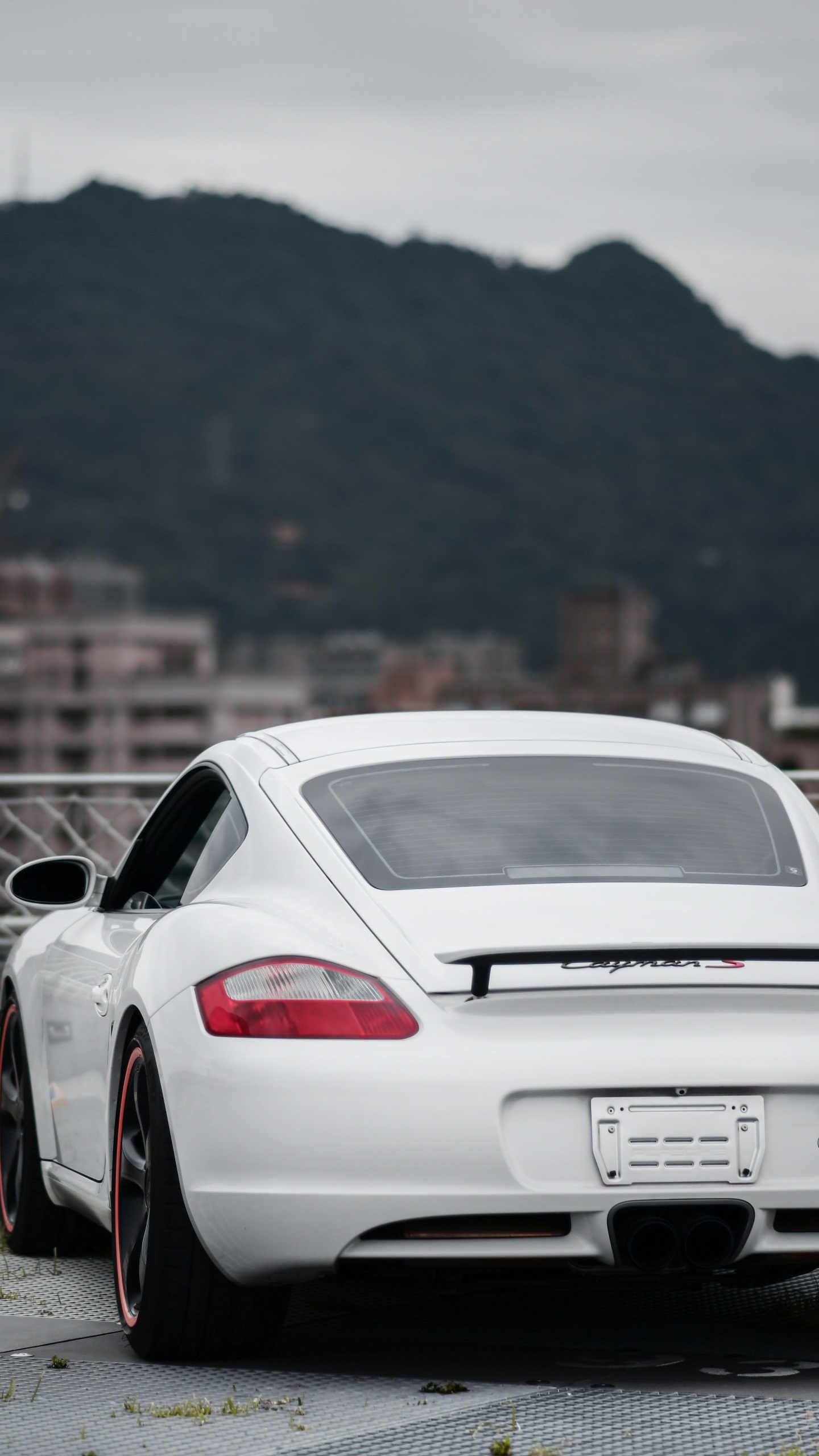 Weißer Porsche 911 Tagsüber Unterwegs. Wallpaper in 1440x2560 Resolution