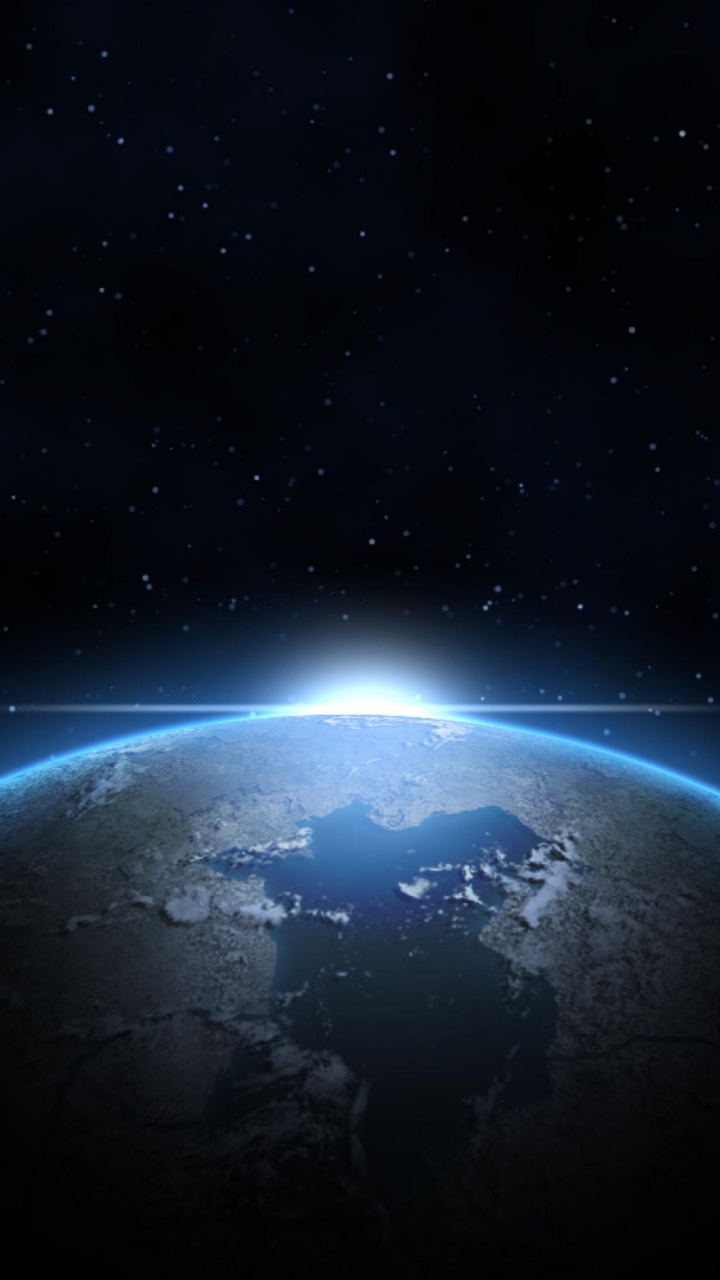 Blaue Und Schwarze Galaxie Mit Sternen. Wallpaper in 720x1280 Resolution