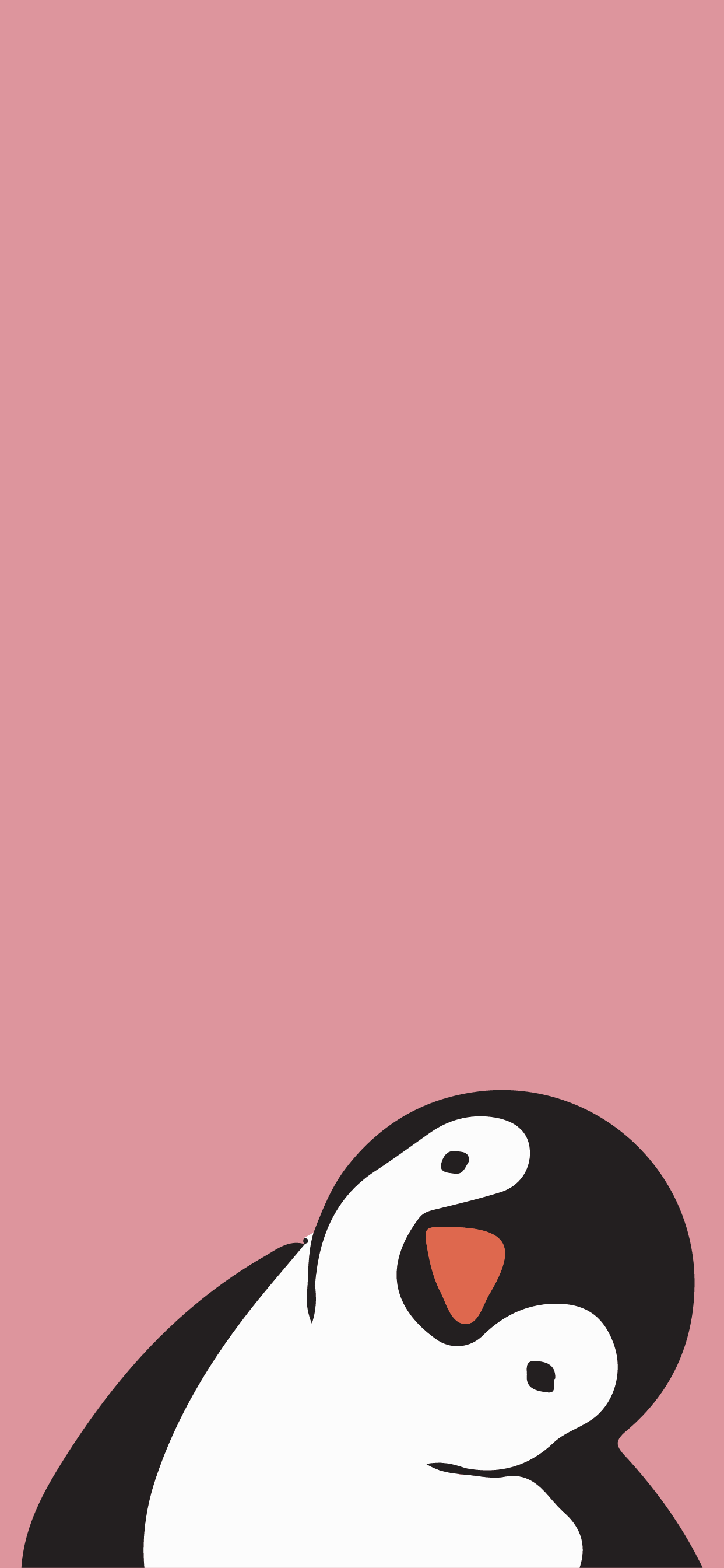 Penguins, Bird, Beak, Cartoon, Graphics. Wallpaper in 1242x2688 Resolution