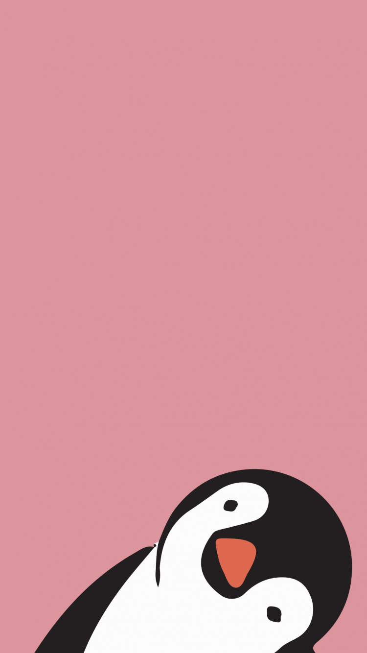 Pingouin, Oiseau, Bec, Cartoon, Graphique. Wallpaper in 750x1334 Resolution