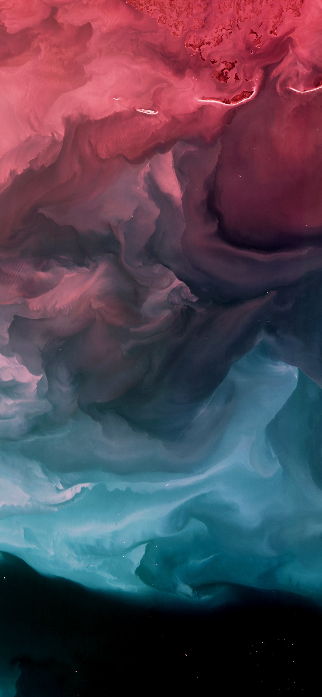 Blaue Und Weiße Abstrakte Malerei. Wallpaper in 1125x2436 Resolution